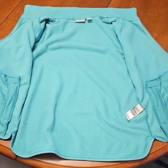 L.L. Bean Teal Fleece Jacket - Picture 9 of 10